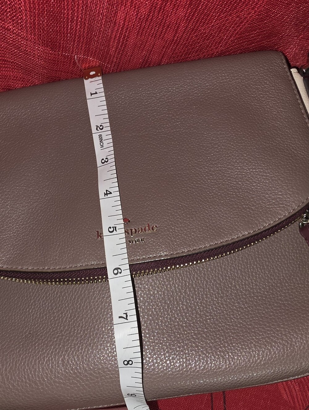 kate spade taupe and cream crossbody saddle bag - Picture 8 of 10